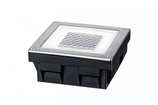 Paulmann 93774 Bodeneinbauleuchten-Set Solar Cube LED Edelstahl, 1er Set