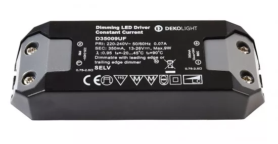Deko-Light LED-Netzgerät CC DC dimmbar D35009UF 9W 350mA Stromkonstant 862202