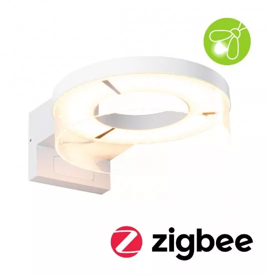 Paulmann 93114 LED Außenwandleuchte Smart Home Zigbee 3.0 Capea Bewegungsmelder insektenfreundlich IP44 231mm Tunable Warm 12,5W 800lm 230V Weiß Aluminium