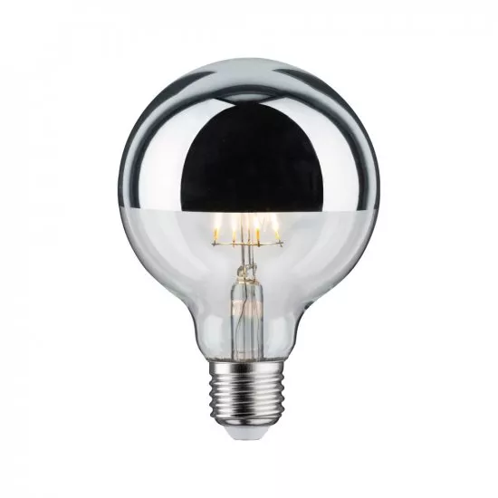 Paulmann 28673 LED Globe 6,5 Watt E27 Kopfspiegel Silber Warmweiß dimmbar