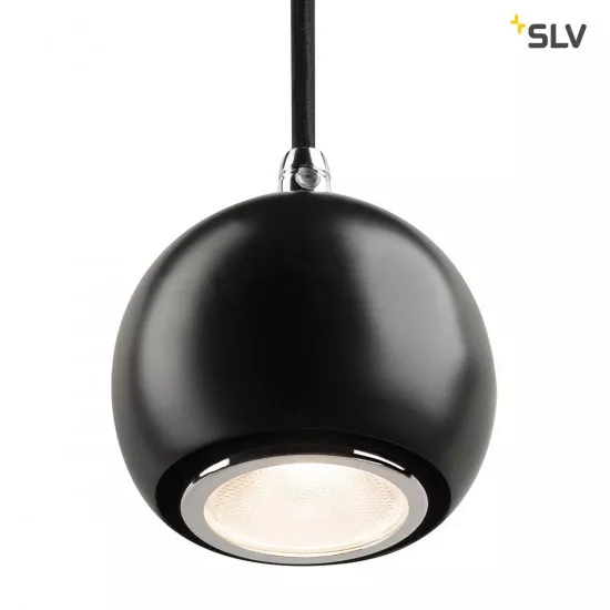 SLV Light Eye Ball Pendelleuchte GU10 schwarz/chrom 133490