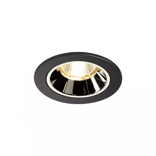 SLV Numinos DL S LED Deckeneinbauleuchte schwarz / chrom 8,6W 700lm 3000K 20° inkl. Blattfedern