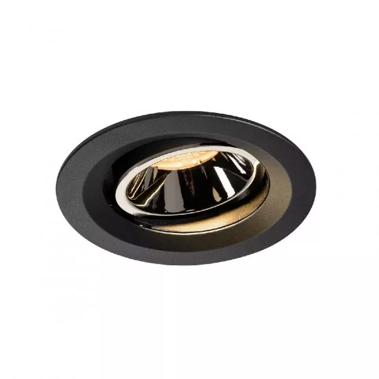 SLV Numinos Move DL M LED Deckeneinbauleuchte schwarz/chrom 2700K 55° dreh- und schwenkbar