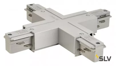SLV X-Verbinder für Eutrac Hochvolt 3Phasen-Aufbauschiene mit Einspeisemöglichkeit 2 Stromkreise grau
