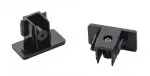 SLV Endkappen für Hochvolt 1Phasen-Aufbauschiene schwarz 2 Stück