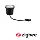 Paulmann 94274 Plug & Shine LED Bodeneinbauleuchte Smart Home Zigbee 3.0 RGBW Einzelspot IP65 RGBW+ 3,6W Silber