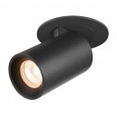 SLV Numinos Projector XS LED Deckeneinbauleuchte 7W 620lm 2700K 40° dreh- und schwenkbar schwarz/schwarz
